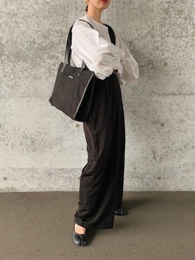 「select MOCA by son（セレクトモカバイソン）のアイテム（オールインワン・サロペット）」を使った、sonさん（レディース・159cm）の秋コーディネート