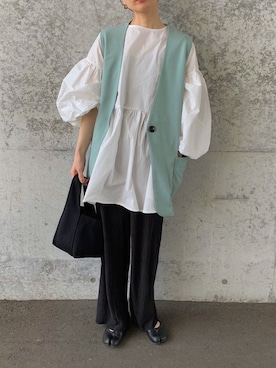 「NOMINE（ノミネ）のアイテム」を使った、sonさん（レディース・159cm）の春コーディネート