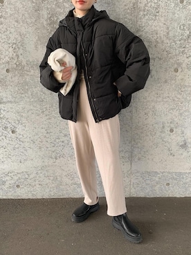 「ap retro（アプレトロ）のアイテム（ジャケット/アウター）」を使った、sonさん（レディース・159cm）の冬コーディネート