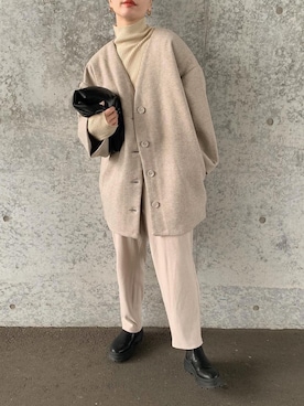 「ap retro（アプレトロ）のアイテム（ジャケット/アウター）」を使った、sonさん（レディース・159cm）の冬コーディネート