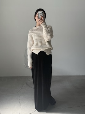 「アイテム（ニット/セーター）」を使った、sonさん（レディース・159cm）の秋コーディネート