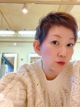 「美容室」｜▽はるまき△さん（レディース・156cm）の冬コーディネート
