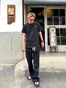 「Needles（ニードルス）のアイテム」を使った、 K-taさん（メンズ・170cm）の夏コーディネート