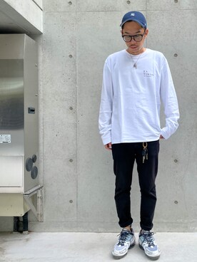 「ZOZO（ゾゾ）のスリムテーパードデニムパンツ（パターンオーダー）／ブラック［MEN］（デニムパンツ）」を使った、 K-taさん（メンズ・170cm）の秋コーディネート