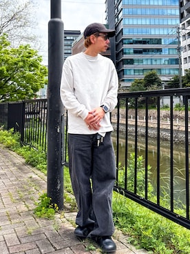 「BIRKENSTOCK（ビルケンシュトック）のBIRKENSTOCK/ビルケンシュトック BOSTON/ボストン/クロッグサンダル（サンダル、ブラック系）」を使った、 K-taさん（メンズ・170cm）の春コーディネート