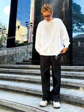 「スラックスパンツ」｜ K-taさん（メンズ・170cm）の秋コーディネート