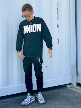 「UNION（ユニオン）のアイテム（トップス）」を使った、 K-taさん（メンズ・170cm）の春コーディネート