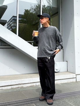 「VANS（バンズ）のVANS ヴァンズ LOAFER ローファー V196CF CN BROWN/BLACK（スニーカー、ブラウン系）」を使った、 K-taさん（メンズ・170cm）の春コーディネート