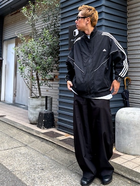 「アイテム（ナイロンジャケット）」を使った、 K-taさん（メンズ・170cm）の秋コーディネート