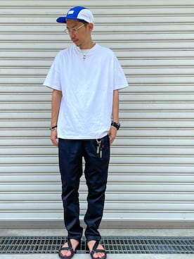 「Levi's（リーバイス）のアイテム（帽子）」を使った、 K-taさん（メンズ・170cm）の夏コーディネート