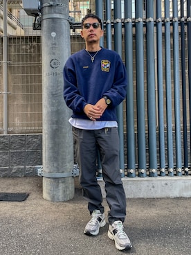 「NYLAUS（ナイラス）のアイテム（パンツ）」を使った、 K-taさん（メンズ・170cm）の春コーディネート