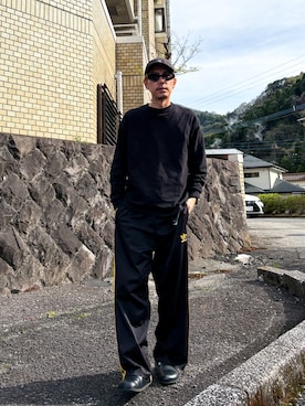 「BIRKENSTOCK（ビルケンシュトック）のBIRKENSTOCK/ビルケンシュトック BOSTON/ボストン/クロッグサンダル（サンダル、ブラック系）」を使った、 K-taさん（メンズ・170cm）の春コーディネート