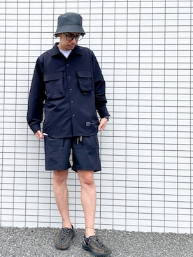 「SHIPS（シップス）のSHIPS: SHELTECH(R) リラックス ロングスリーブシャツ（シャツ/ブラウス）」を使った、 K-taさん（メンズ・170cm）の夏コーディネート