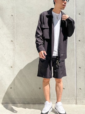 「SHIPS（シップス）のSHIPS: SHELTECH(R) リラックス ロングスリーブシャツ（シャツ/ブラウス）」を使った、 K-taさん（メンズ・170cm）の夏コーディネート