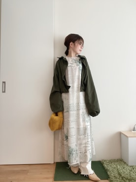 「Ameri（アメリ）のアイテム（ワンピース/ドレス）」を使った、Mitsiさん（レディース・153cm）の冬コーディネート