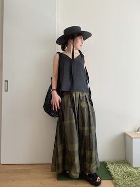 「アイテム（スカート）」を使った、Mitsiさん（レディース・153cm）の夏コーディネート