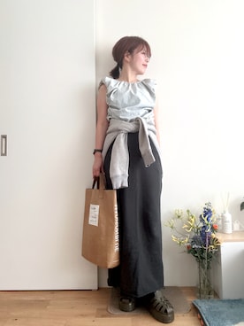 「miu miu（ミュウミュウ）のアイテム」を使った、Mitsiさん（レディース・153cm）の春コーディネート