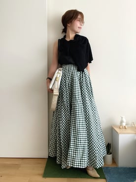 「emi+（エミプラス）のアイテム」を使った、Mitsiさん（レディース・153cm）の夏コーディネート