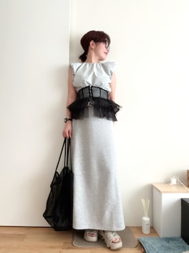 「J1U by LA BELLE ETUDE（ジユウバイラベルエチュード）のアイテム」を使った、Mitsiさん（レディース・153cm）の夏コーディネート