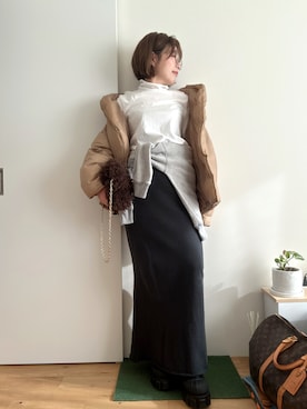 「PRADA（プラダ）のアイテム」を使った、Mitsiさん（レディース・153cm）の冬コーディネート