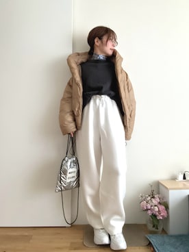 「AP STUDIO（エーピーストゥディオ）のアイテム（トップス）」を使った、Mitsiさん（レディース・153cm）の春コーディネート