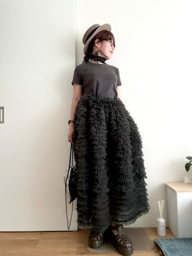 「miu miu（ミュウミュウ）のアイテム」を使った、Mitsiさん（レディース・153cm）の春コーディネート