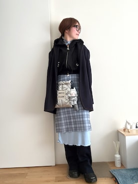 「CELINE（セリーヌ）のアイテム」を使った、Mitsiさん（レディース・153cm）の冬コーディネート