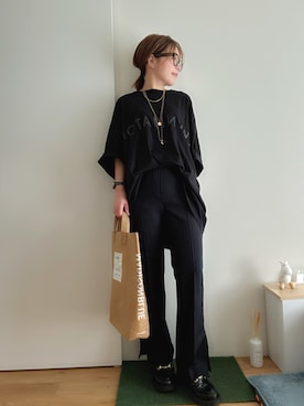 「アイテム（スウェットパンツ）」を使った、Mitsiさん（レディース・153cm）の秋コーディネート