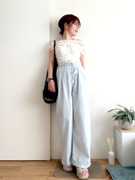 「PEACH JOHN（ピーチジョン）のアイテム」を使った、Mitsiさん（レディース・153cm）の夏コーディネート