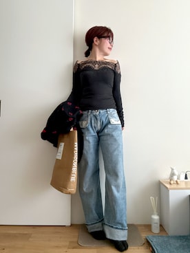 「MADISON BLUE（マディソンブルー）のアイテム」を使った、Mitsiさん（レディース・153cm）の春コーディネート