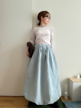 「アイテム（メガネ）」を使った、Mitsiさん（レディース・153cm）の秋コーディネート