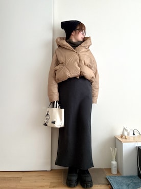 「CELINE（セリーヌ）のアイテム」を使った、Mitsiさん（レディース・153cm）の冬コーディネート