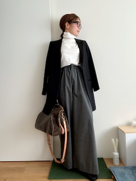 「Noble（ノーブル）のアイテム（その他パンツ）」を使った、Mitsiさん（レディース・153cm）の秋コーディネート