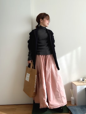 「アイテム（ジャケット/アウター、ブルー系）」を使った、Mitsiさん（レディース・153cm）の冬コーディネート