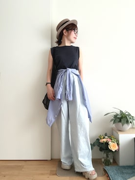「CELINE（セリーヌ）のアイテム」を使った、Mitsiさん（レディース・153cm）の夏コーディネート