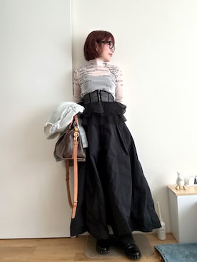 「VALENTINO（ヴァレンティノ）のアイテム」を使った、Mitsiさん（レディース・153cm）の春コーディネート