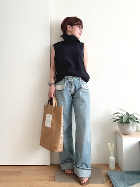「CELINE（セリーヌ）のアイテム」を使った、Mitsiさん（レディース・153cm）の夏コーディネート