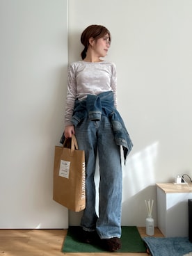 「アイテム（スリッポン）」を使った、Mitsiさん（レディース・153cm）の秋コーディネート