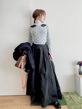 「VALENTINO（ヴァレンティノ）のアイテム（ドレスシューズ）」を使った、Mitsiさん（レディース・153cm）の春コーディネート