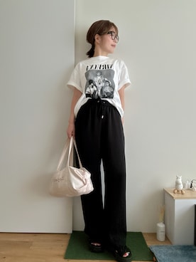 「アイテム（トートバッグ）」を使った、Mitsiさん（レディース・153cm）の夏コーディネート