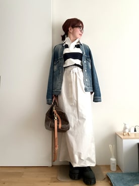 「Iラインスカート」｜Mitsiさん（レディース・153cm）の春コーディネート