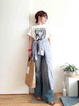 「CELINE（セリーヌ）のアイテム」を使った、Mitsiさん（レディース・153cm）の夏コーディネート