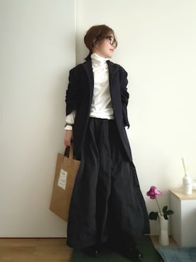 「アイテム（メガネ）」を使った、Mitsiさん（レディース・153cm）の秋コーディネート