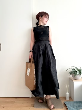 「mame（マメ）のアイテム」を使った、Mitsiさん（レディース・153cm）の夏コーディネート