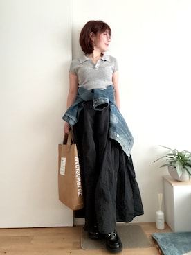 「antiqua（アンティカ）のアイテム」を使った、Mitsiさん（レディース・153cm）の秋コーディネート