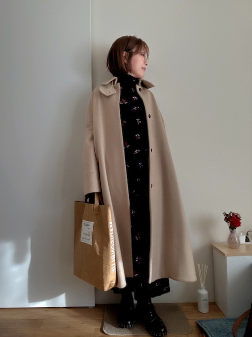 mame（マメ）の「Floral Velour Jacquard High Neck Dress（ワンピース