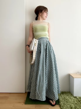 「emi+（エミプラス）のアイテム」を使った、Mitsiさん（レディース・153cm）の夏コーディネート