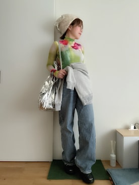 「アイテム（帽子）」を使った、Mitsiさん（レディース・153cm）の秋コーディネート