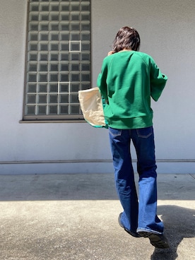 「フレアデニム」｜nanakimuraさん（レディース・155cm）の夏コーディネート