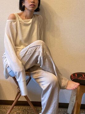 「お家スタイル」｜nanakimuraさん（レディース・155cm）の夏コーディネート